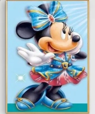 $12.55 • Buy Aus Seller..DIY 5D DIAMOND PAINTING.MINNIE IN BLUE..30x40cm  Full Drill