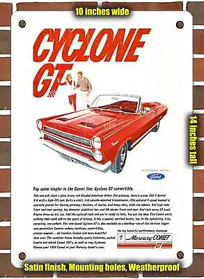 METAL SIGN - 1966 Mercury Cyclone GT Convertible - 10x14 Inches • $24.61