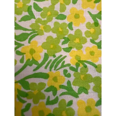 Lilly Pulitzer Key West Hand Print Fabric Lime Green Yellow Floral Vintage RARE • $149.99