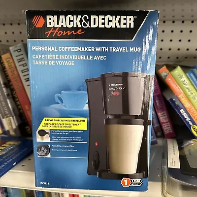 Single Cup Coffee Maker Black & Decker Brew'n Go Personal Travel Mug Open Box • $32.98