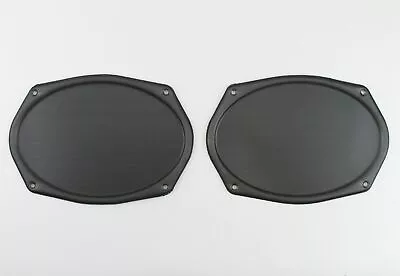 $49.50 • Buy Vintage BLACK Metal Mesh Speaker Grill Cover Package Tray 6X9 Lowrider PAIR