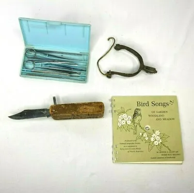 Vintage Hamilton Bell Dissecting Kit Floating Knife Italy Spur Bird Songs • $17.50