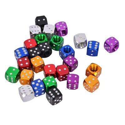 7 Color Metal Dice Wheel Valve Stem Tire Cap Trims For Car/Bike/Truck Dust Cover • $1.98