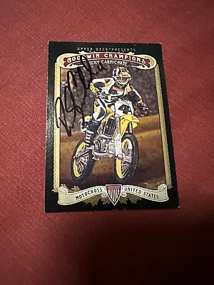 Signed Trading Card Ricky Carmichael Goodwin Champions Motocross AMA Supercross • $29.99