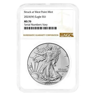2024 (W) 1 Oz Silver American Eagle NGC MS 70 • $49.71