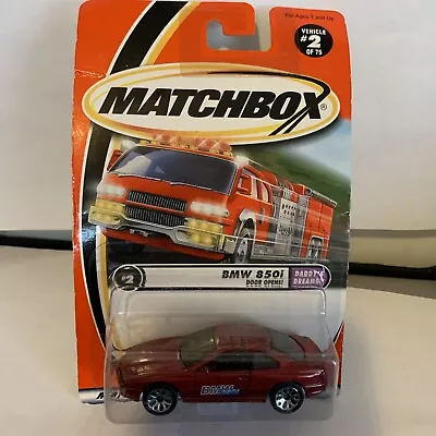 Matchbox BMW 850i Diecast Car Daddy’s Dream Red Doors Open  New • $11.99