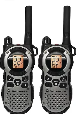 Motorola MT352R FRS Weatherproof Two-Way - 35 Mile Radio Pack - Silver • $89.99