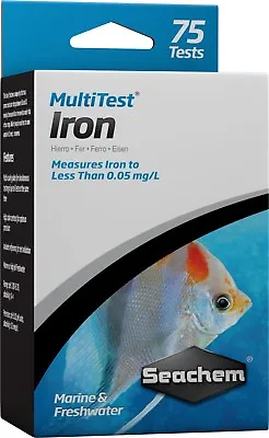 Seachem MultiTest IRON Liquid Water Test Kit Freshwater & Marine Aquariums • £16.74