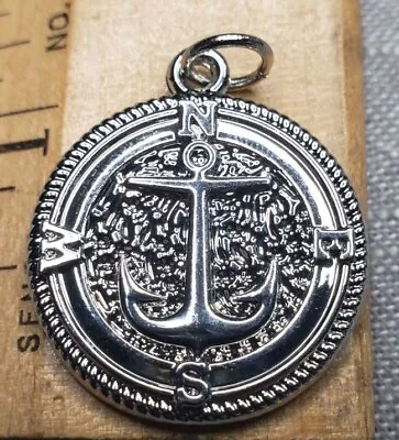 VINTAGE Medal Pendant Compass Anchor Sophia Fiori Beautiful G82 • $9.99