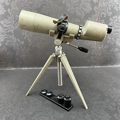 Vintage Royal Super Scope Telescope￼ 5xEyepiece Sighting Spotting Shooters Stand • $240