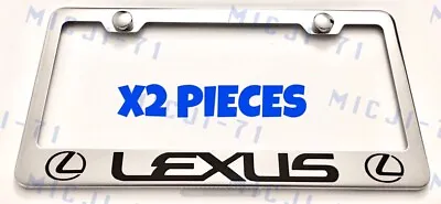 X2 Lexus Stainless Steel Chrome Mirror License Plate Frame Rust Free W/ Caps • $19.50