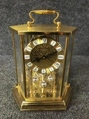 Vintage Kundo Kieninger & Obergfell Brass & Glass Anniversary Clock - Parts • $24.95