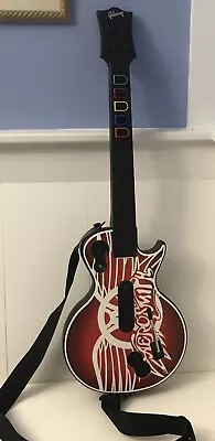 Xbox360 Guitar Hero Aerosmith Wireless Gibson Les Paul Guitar W/ Strap No Dongle • $75
