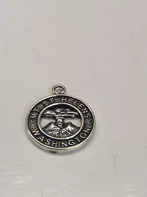 Mount Mt St Helens Volcano WA. 925 Solid Sterling Silver Charm Pendant. #CH10 • $12.95