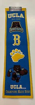 UCLA Bruins NCAA Winning Streak Embroidered Heritage Banner! • $40