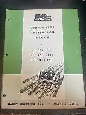 Ferguson Spring Tine Cultivator Owners Manual • $10