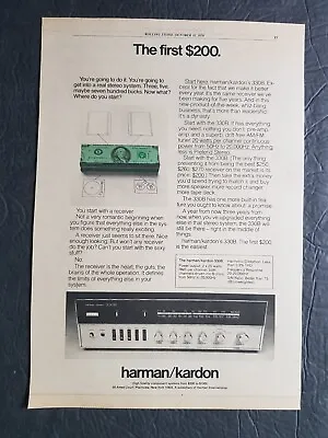 Harmon/Kardon Hi-Fi Component Systems Promo Print Advertisement Vintage 1974 • $7.15