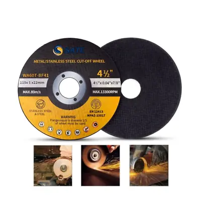 10/50/100 Pack 4-1/2 ×.040 ×7/8   Cut-off Wheels Discs Stainless Steel & Metal • $11.99