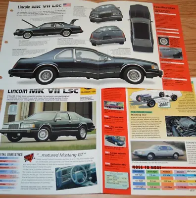 Rare-1990 Lincoln Mark Vii Lsc Specs Info Poster Original Brochure Ad 90 Mk 7 • $19.99