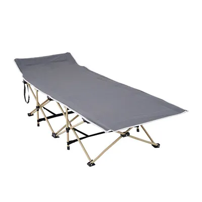 Folding Camping Cot Portable Sleeping Cot Outdoor Lightweight Military Camp Bed • £33.94