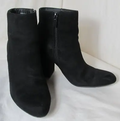 Bamboo Women's Black Suede Vitality-04 Ankle Boots Size 6 #D2 • $13.99