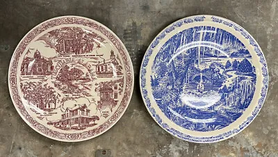 Vernon Kilns Alabama State Souvenir Collectors Plates Pair • $30