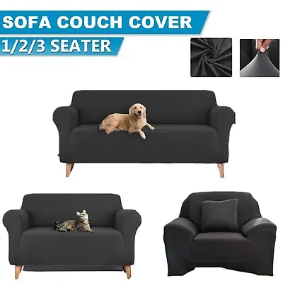 High Stretch Slipcover Sofa Covers Lounge Protector 1 2 3  Seater Couch Cover AU • $31.99
