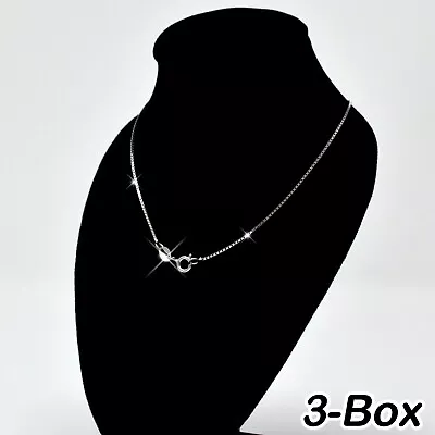  REAL SOLID .925 Sterling Silver Chain Necklace Italy Jewelry SILVER Classic  • $8.64