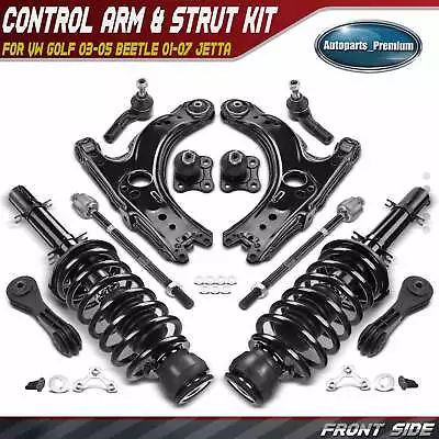 12x Front Complete Strut & Coil Spring Control Arm Kit For VW Golf Beetle Jetta • $229.99