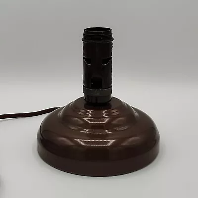 Vtg Brown Industrial Style Lamp Base Wall Mount Adjustable Penetray USA Works • $24.99