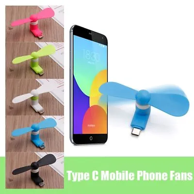 Cooling Fans USB C Micro Fan Mobile Phone Type-C For Samsung Huawei Xiaomi • $5.95