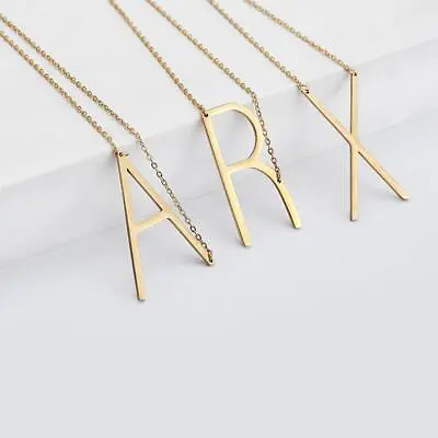 Gold Multi Layer Initial 26 Letters ABCD Necklace Gift Hot K2 • $6.16