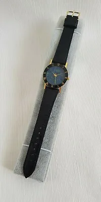 Beautiful And Colourful Opal Watch In Black Dial Roman Numerals And Leather Band • $85