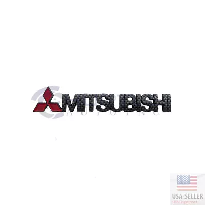 For Mitsubishi Logo Emblem Carbon Fiber Sticker Badge GRS EVO ES Eclipse Galant • $9.99