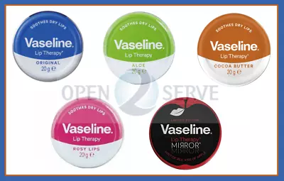 3x Vaseline Lip Balm Therapy Petroleum Jelly Pocket Size Mini Size - 20g • £6.99