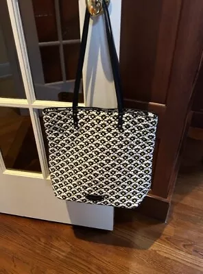 Vera Bradley Fan Fare Black White + Lime Green Tote Bag • $15