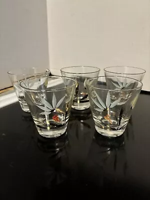 5 MCM Double Shot Vintage Whiskey Glasses Bar Glassware 3” • $25