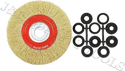 8  Inch Round Brass Wire Brush Wheel For Bench Grinder | Rust/paint Removal • $21.95