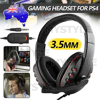 $15.95 • Buy PS4 Headset 3.5mm Gaming Headphone With Microphone For PC Laptop Sony Xbox One
