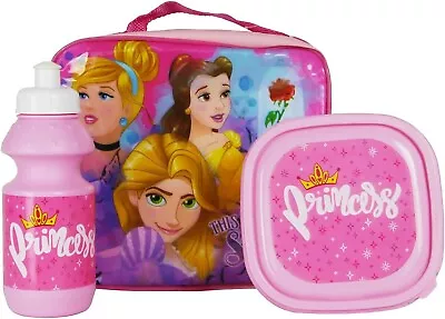 Princess Go Live Your Dream Children's Kids Character Lunch Bag Set • £14.99