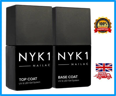 £0.99 • Buy NYK1 NAILAC TOP And BASE COAT UV LED Nail Gel Soak Off Polish Gel System Nails