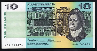1985 Australia 10 Dollars Banknote - Good Extra Fine - Upu 763894 - R309 • $30