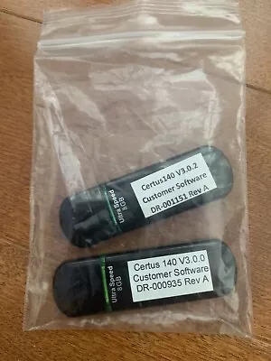 Two 8GB USB Thumb Drives With Certus 140 Customer Software V3.0.0 & V3.0.2 • $149