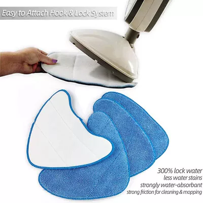 Washable Microfibre Blue Steam Mop Cleaning Triangle Pad For VAX S86-SF-CC • £3.80