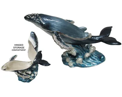 Humpback Whale Jeweled Trinket Box With Austrian  Crystals • $59.95