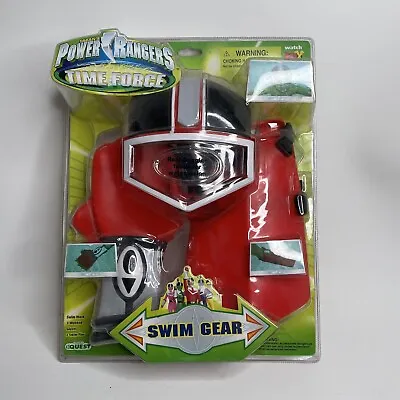 Vintage 2001 Power Rangers Time Force Red Swim Gear Manley Quest Toy Collectible • $149.99
