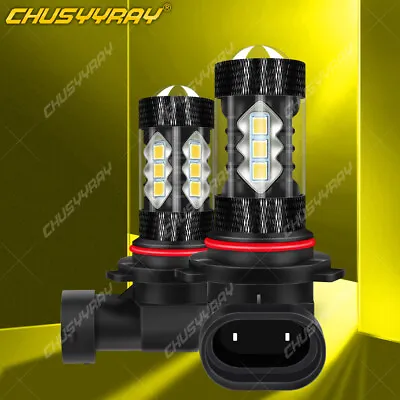 Pair LED Fog Light Bulbs 9145 9140 H10 Amber 3000K Yellow Driving Lamp Bulb DRL • $11.89