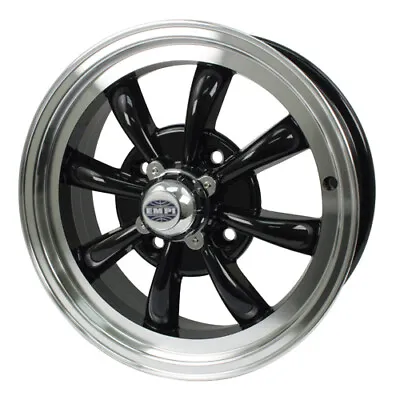 EMPI Gt-8 Wheel Black With Polished Lip 5.5 Wide 4 On 130mm Dunebuggy & VW • $188.99