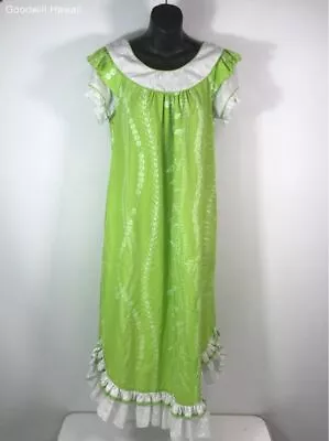 MAMO HOWELL MUUMUU Green Pull-over Hawaiian Dress Women - Size L • $26