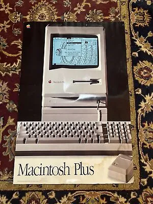 Vintage 1980s Apple Macintosh Plus Computer Poster • $100